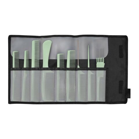 Jaguar - A-Line - 9 piece comb set - Matcha - incl. Case