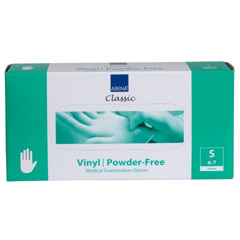 Abena - Vinyl Gloves - White - Powder Free - Size S - 100 Pieces