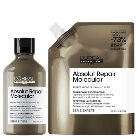 L'Oréal Professionnel - Absolut Repair Molecular Shampoo + Refill Shampoo - Kit