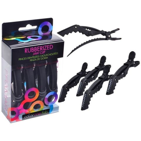 Framar - Gator Grips Hair Clips - Black 4 pcs.