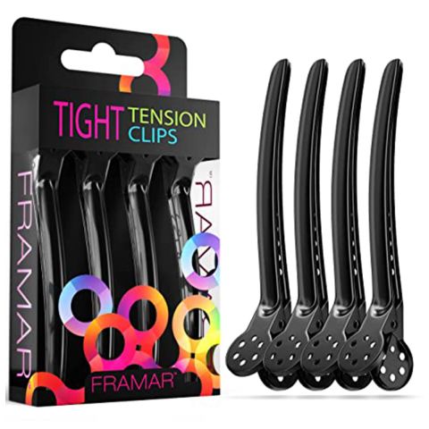 Framar - Tight Tension Hair Clips - Black 4 pcs.