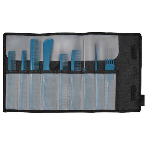 Jaguar - A-Line 9 piece Comb Set Incl. Case - Atlantic