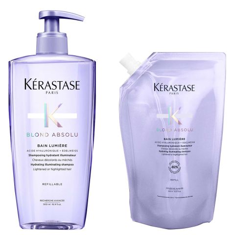 Kérastase - Blond Absolu Bain Lumiére Shampoo 500 ml + Refill Shampoo 500 ml -. Kit