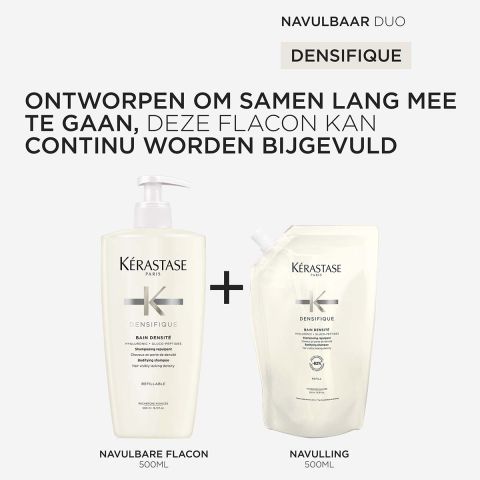 Kérastase - Densifique Bain Densité Shampoo 500 ml + Refill Shampoo 500 ml - Set