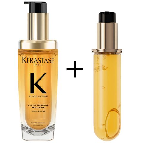 Kérastase - Elixir Ultime L'Huile Originale Refillable Hair Oil 75 ml + Refill 75 ml Kit