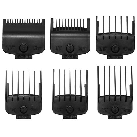 Kyone - Set of Mounting Combs for Vintage Barber Clipper - 1.5/3/4.5/6/10/13 mm