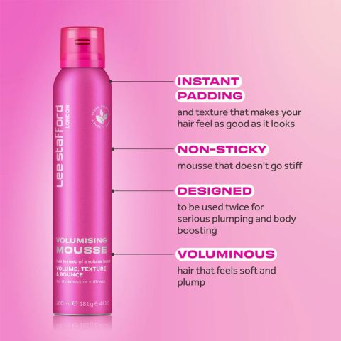 Lee Stafford - Bigger Fatter Fuller - Double Blow Mousse - Hair mousse for more volume - 200 ml