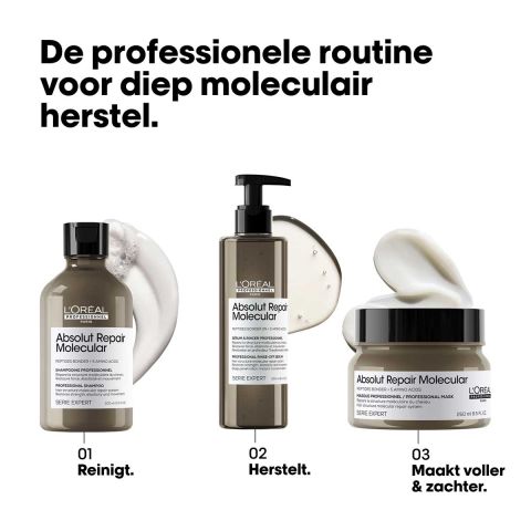 L'Oréal Professionnel - Absolut Repair Molecular Shampoo + Rinse-of Serum + Mask -. Kit