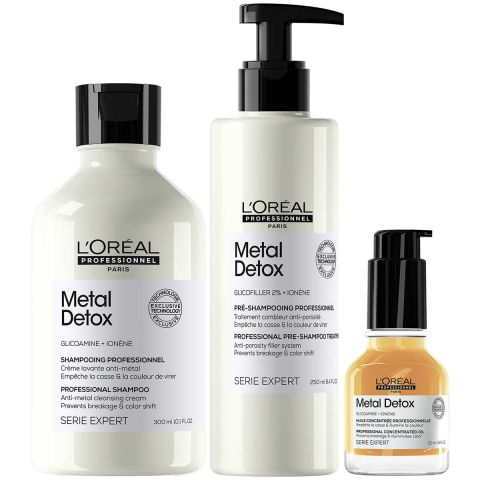 L'Oréal Professionnel - Metal Detox Pre-Shampoo + Shampoo + Oil Kit