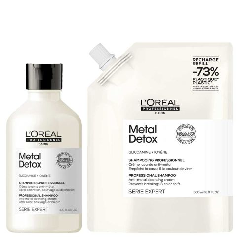 L'Oréal Professionnel - Metal Detox Shampoo 300 ml + Refill Shampoo 500 ml - Set