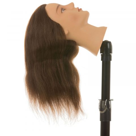 Heads-Up - Barber head Connie - Brown Hair - 30 cm