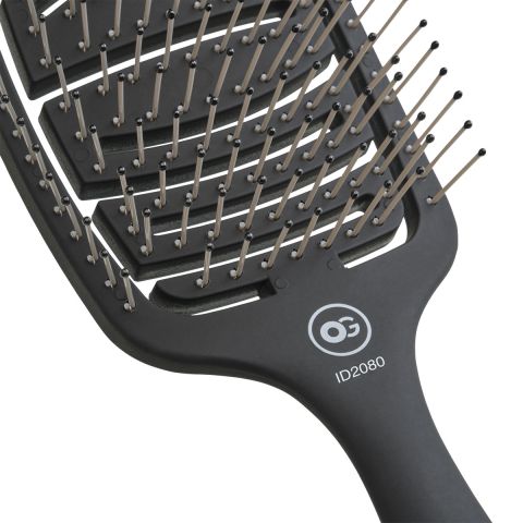 Olivia Garden - Care Flex - Thick Hair - Hairbrush - Matt Black