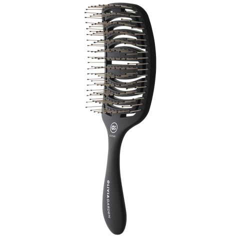 Olivia Garden - Care Flex - Thick Hair - Hairbrush - Matt Black