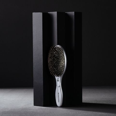 Olivia Garden - Care Oval - Boar - Hairbrush - Silver