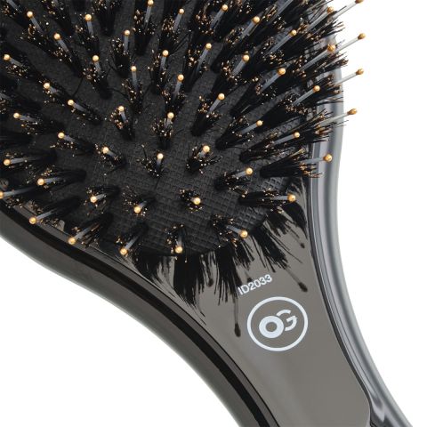 Olivia Garden - Care Oval Boar & Nylon - Hair Brush - Black 