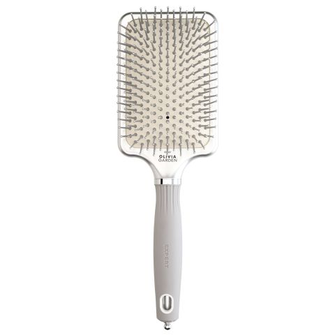 Olivia Garden - Care Rectangular - Nylon Silver - Hairbrush - L