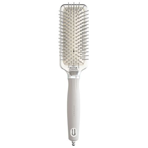 Olivia Garden - Care Rectangular - Nylon Silver - Hairbrush - S