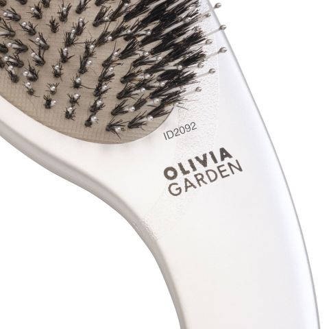 Olivia Garden - Curve - Boar & Nylon - Silver - Hairbrush