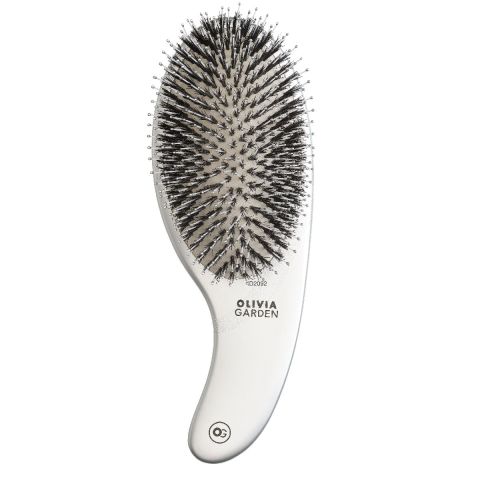 Olivia Garden - Curve - Boar & Nylon - Silver - Hairbrush