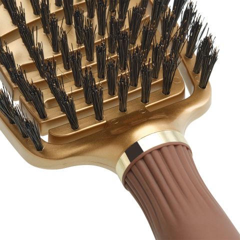 Olivia Garden - Expert Care - Boar - Hair Brush - Gold & Brown