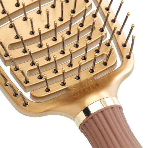 Olivia Garden - Expert Care - Nylon Hair Brush - Gold & Brown 