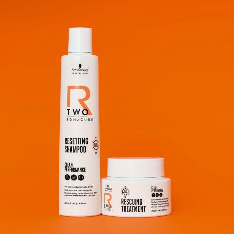 Schwarzkopf - R-Two - Resetting Shampoo 250 ml & R-TWO Rescuing Treatment 200 ml -. Kit