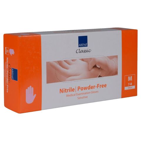 Abena - Nitrile Gloves Pink Powder Free Size M - 100 pieces