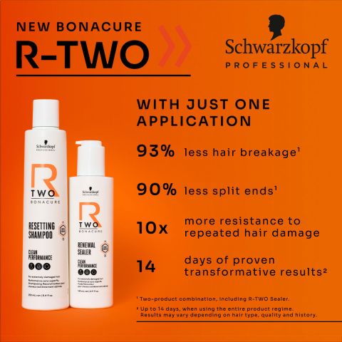 Schwarzkopf - R-Two - Resetting Shampoo 250 ml & Renewal Sealer - Kit for damaged hair