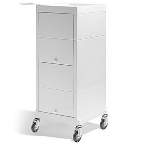 Sibel - Discreet Work Trolley Hairdresser - White