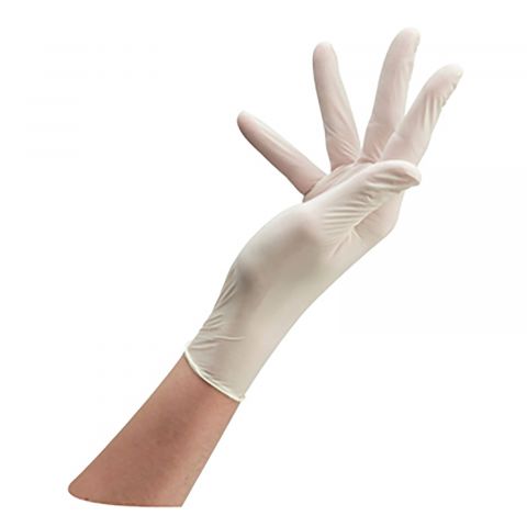 Sibel - Latex Disposable Gloves - White - Powdered - Size S - 100 Pieces