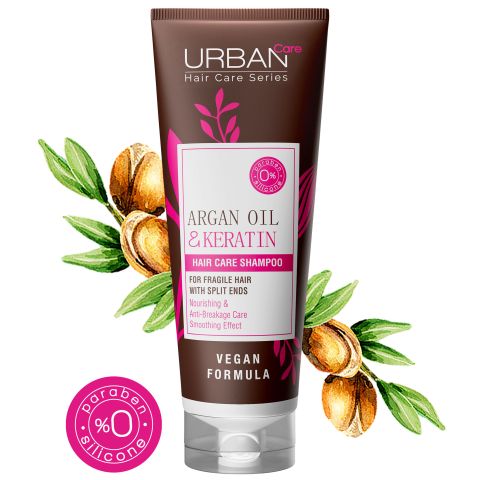 Urban Care - Argan Oil & Keratin Shampoo - 250 ml