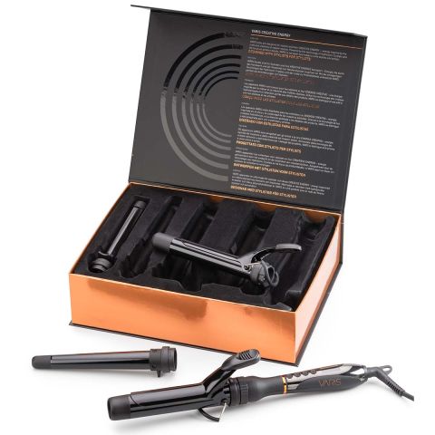 Varis - Curling Iron System - Curling iron with 4 attachments.