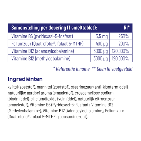 Vitakruid - B12 Combi 6000 - 60 Melting Tablets