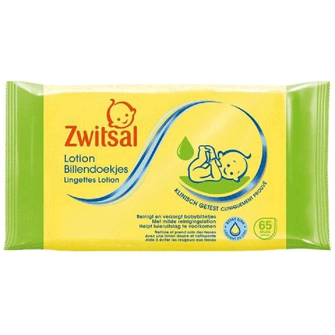 Zwitsal - Lotion Baby Wipes - 65 pcs.