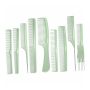 Jaguar - A-Line - 9 piece comb set - Matcha - incl. Case