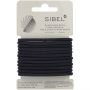 Sibel - Thick Elastic Hair Bands - Black - 12 Pieces