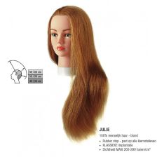 Sibel - Julie Blond Practice Head - Natural Hair - 40-60 cm