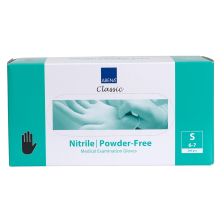 Abena - Nitrile Gloves - Black - Powder Free - Size S - 100 Pieces