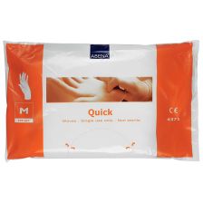 Abena - Quick Plastic Disposable Gloves - Medium - 100 pieces (Single Use)