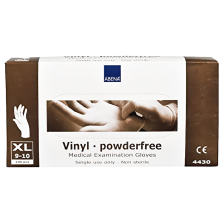 Abena - Vinyl Gloves - White - Powder Free - Size XL - 100 Pieces