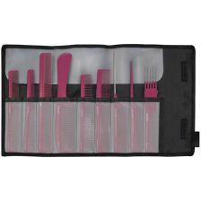 Jaguar - A-Line - 9 piece Comb Set - Berry - Incl. Case