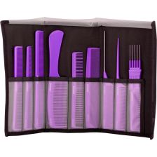 Jaguar - A-Line 9 piece Comb Set Incl. Case - Lavender