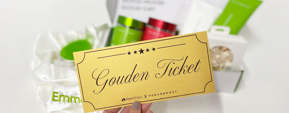 Gouden Ticket Haarshop x Veganboost